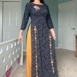 ✨Vietnamese Ao Dai Dress Floral Formal Gown